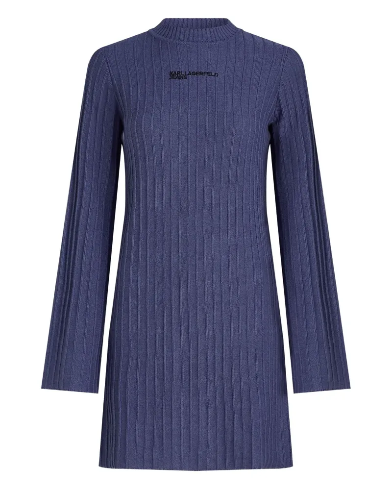 Karl Lagerfeld Geripptes Kleid - Blau Blau