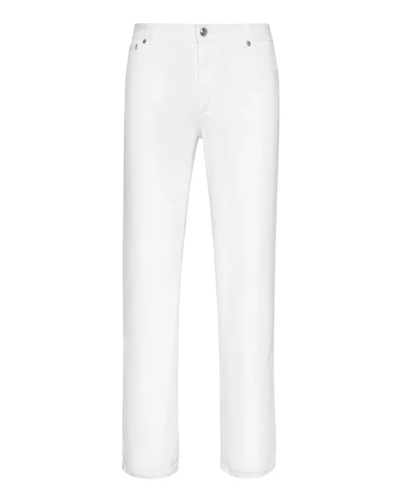 Billionaire Jeans mit Wappenstickerei - Weiß Weiß