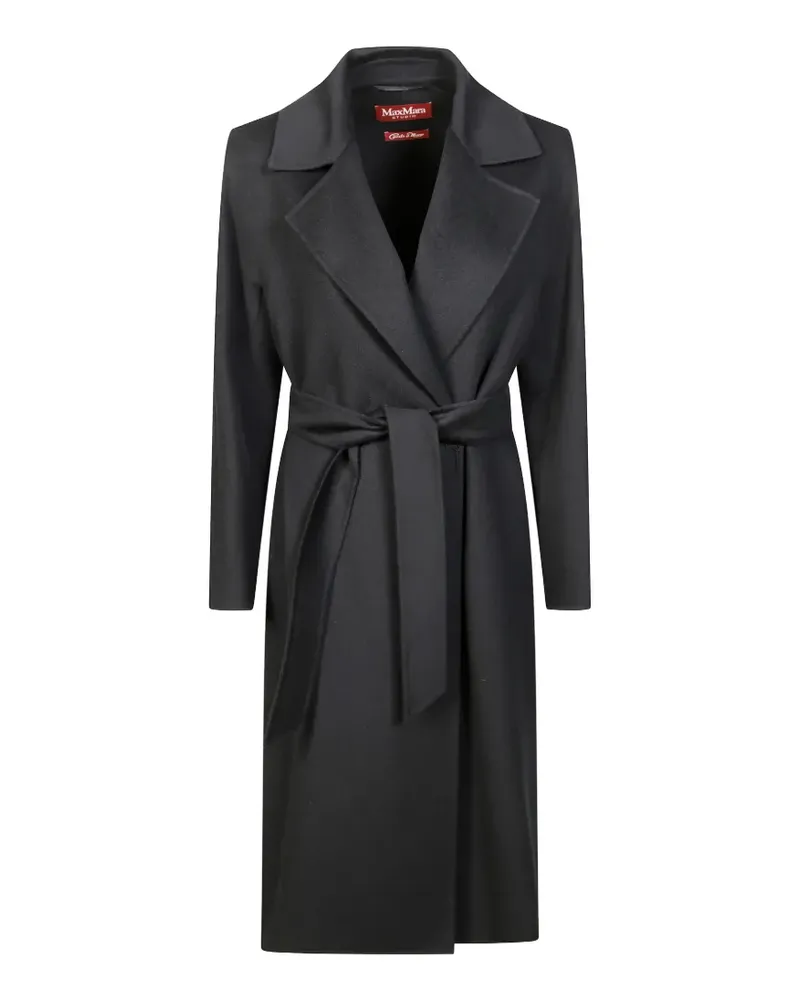 Max Mara belted notch-lapel coat - Schwarz Schwarz