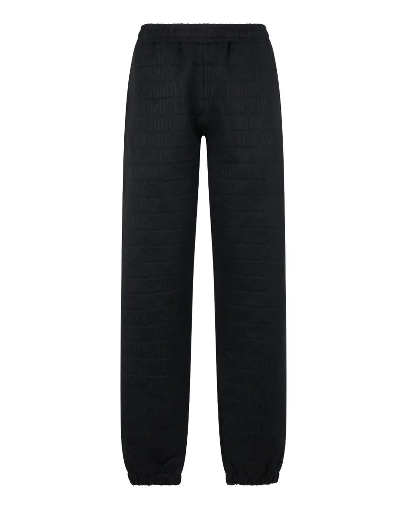 Moschino logo-jacquard track pants - Schwarz Schwarz