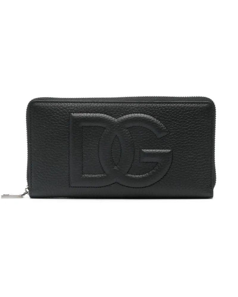 Dolce & Gabbana Portemonnaie mit Logo-Prägung - Schwarz Schwarz
