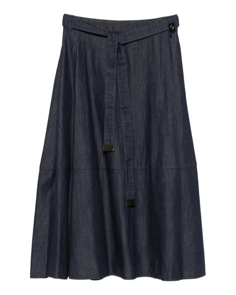Max Mara Klassischer Midirock - Blau Blau