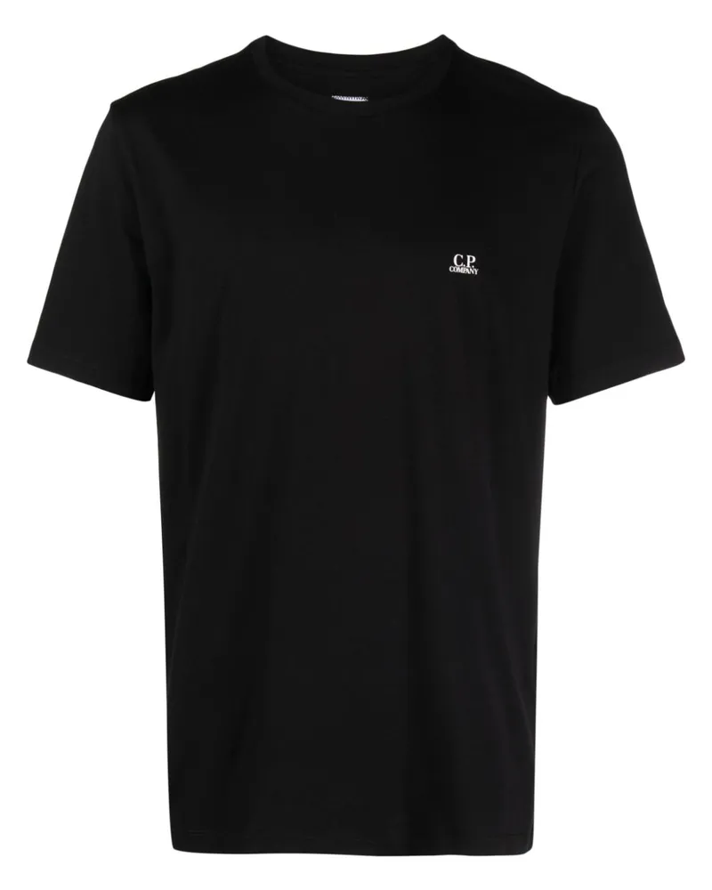 C.P. Company 30/1 T-Shirt mit Goggles-Print - Schwarz Schwarz