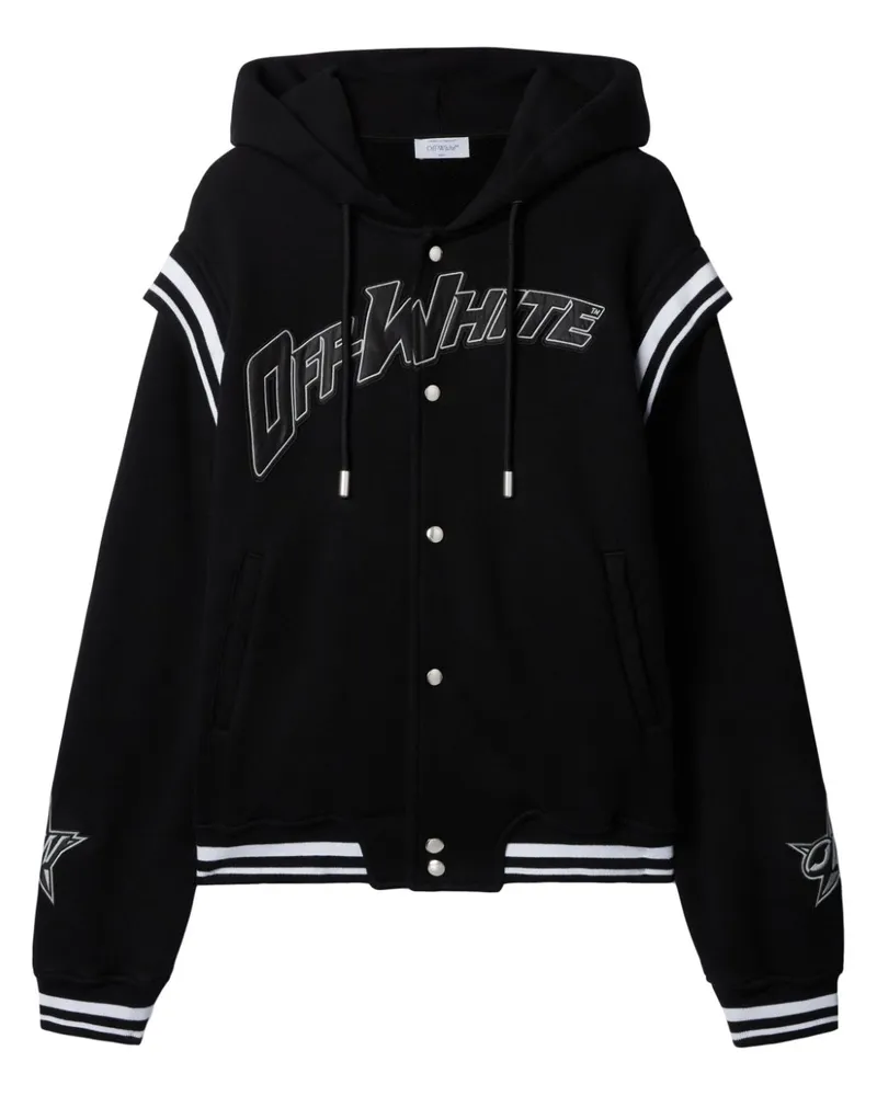 OFF-WHITE Bomberjacke mit Logo-Applikation - Schwarz Schwarz