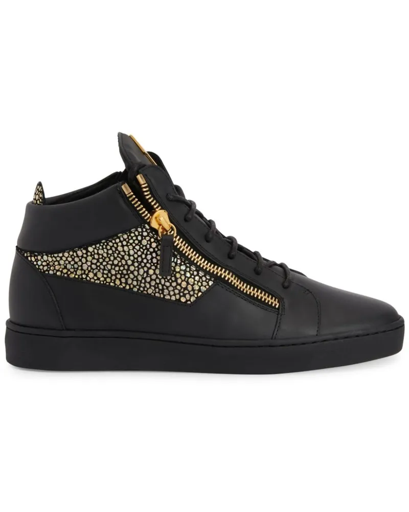 Giuseppe Zanotti Kriss High-Top-Sneakers mit Einsätzen Schwarz