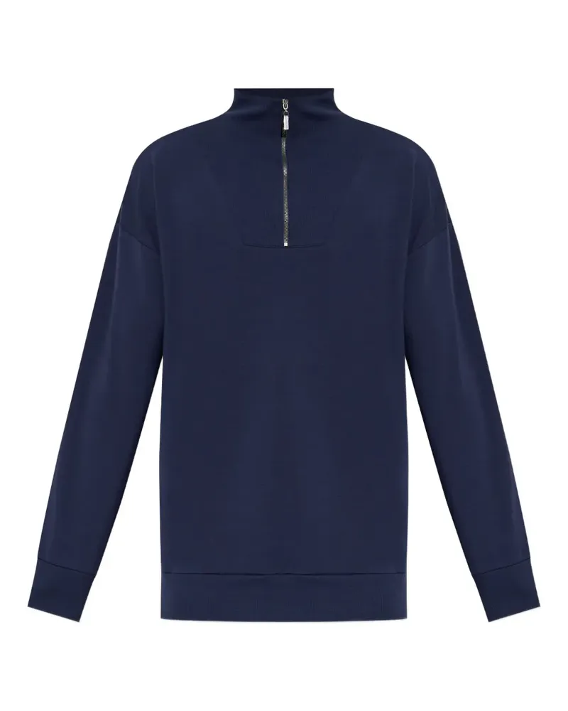 Hanro Sweatshirt mit Reißverschluss - Blau Blau