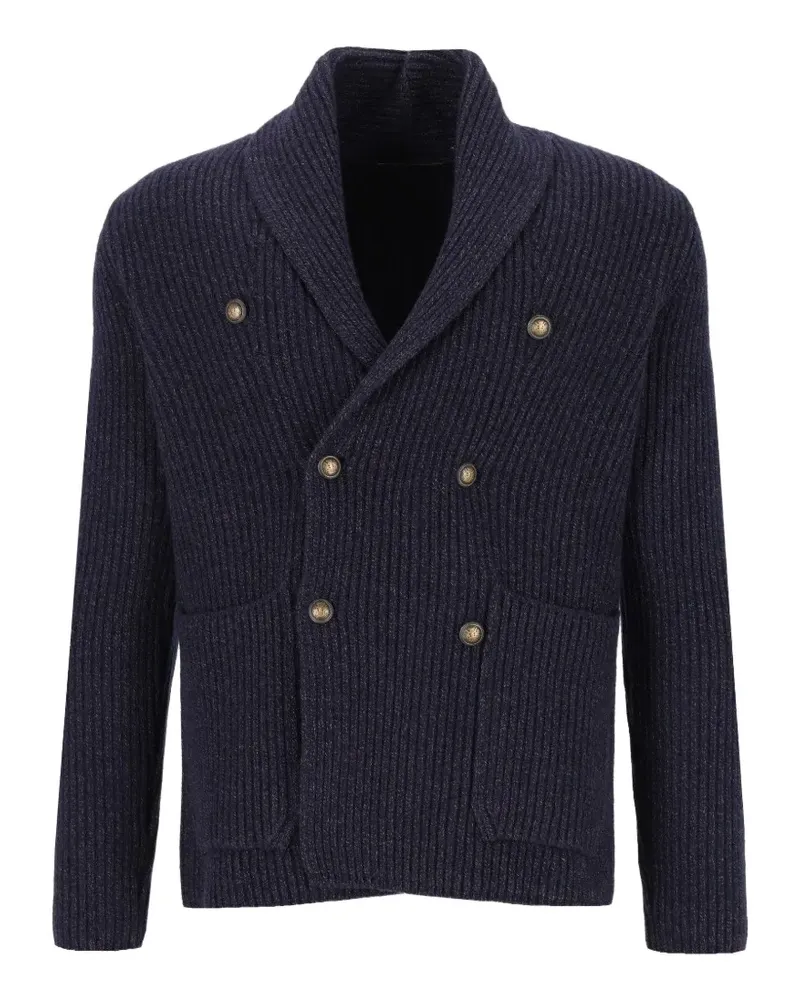 Al Duca D’Aosta 1902 Doppelreihiger Cardigan mit Schalkragen - Blau Blau