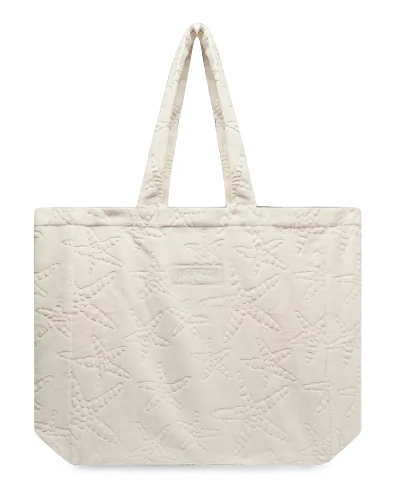 Vilebrequin Starfish terry-cloth beach bag - Weiß Weiß