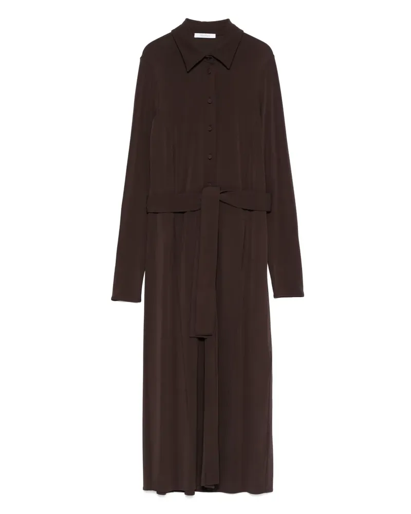 Max Mara Tortona Kleid mit Gürtel - Braun Braun