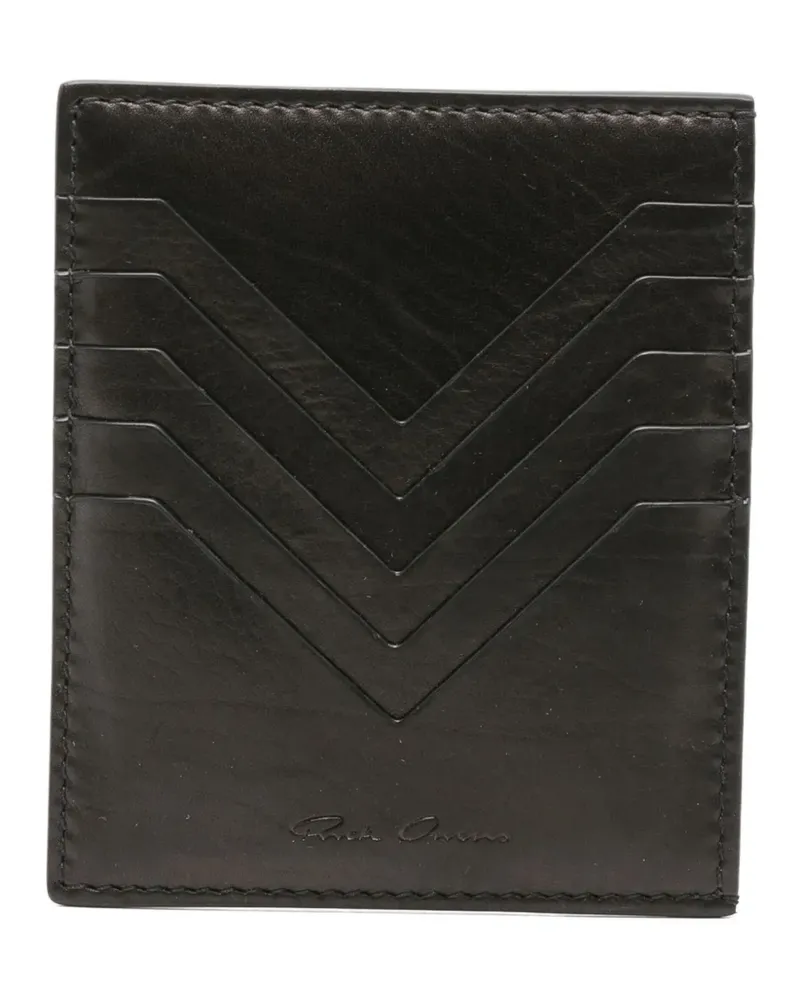 Rick Owens Kartenetui mit Chevron-Detail - Schwarz Schwarz