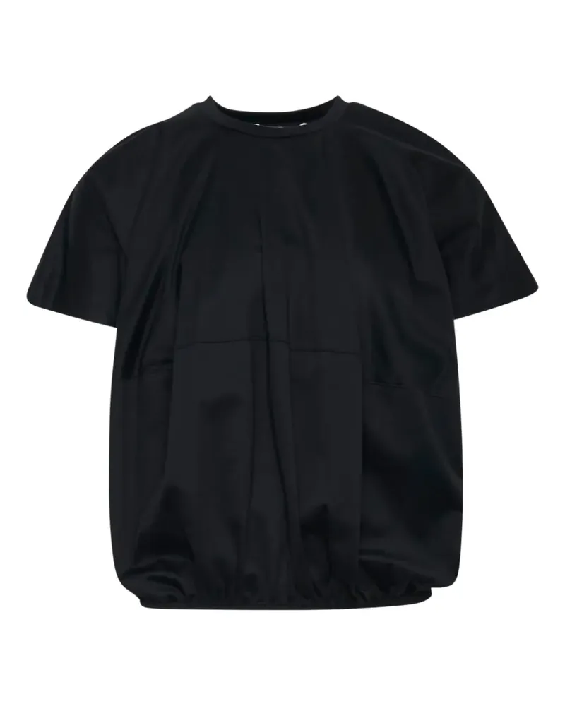 ENFÖLD Ball T-Shirt mit Faltendetail - Schwarz Schwarz