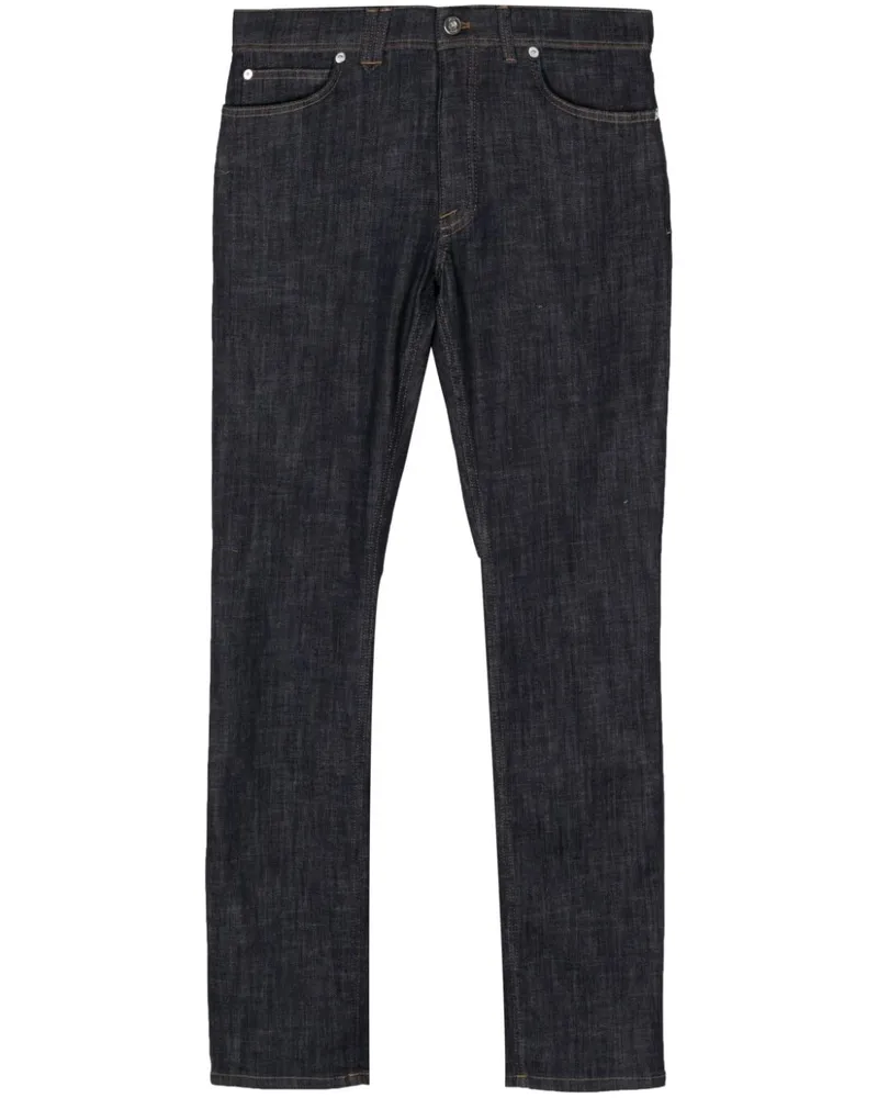 Brioni Halbhohe Chamonix Straight-Leg-Jeans Blau