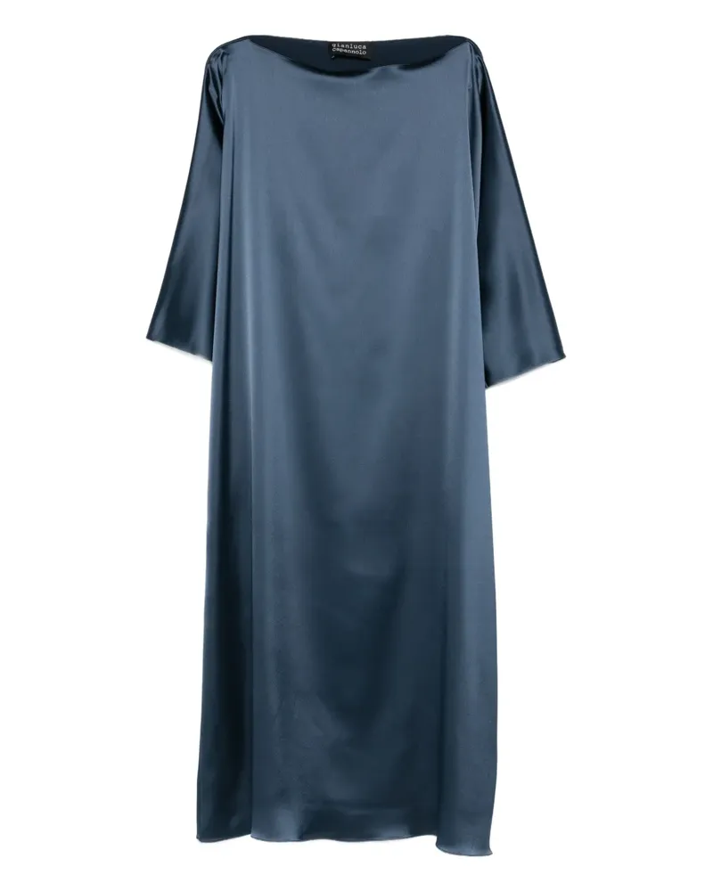 Gianluca Capannolo boat-neck Laura midi dress - Blau Blau