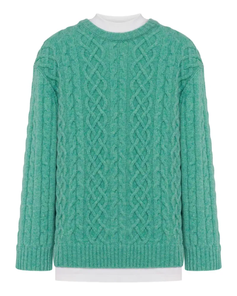 Moschino Pullover mit Zopfmuster - Grün Grün