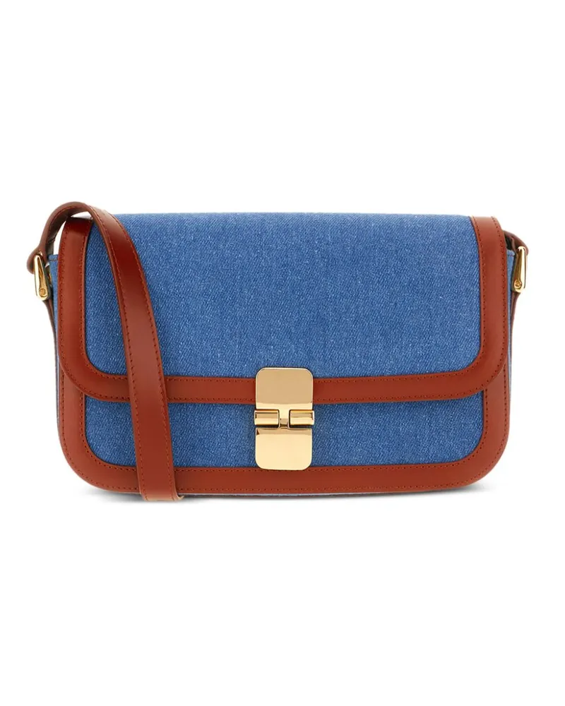 A.P.C. Mini Grace Umhängetasche - Blau Blau