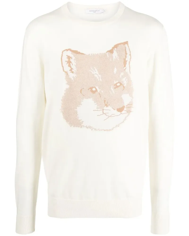 Kitsuné Sweatshirt mit Fuchs-Print - Nude Nude