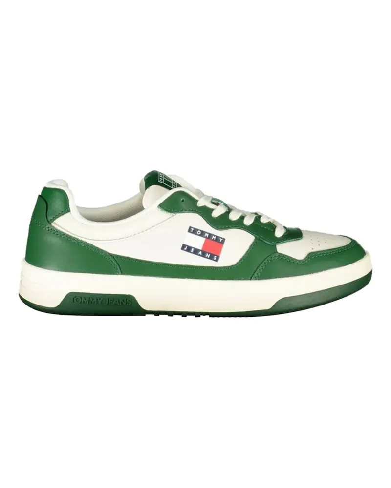 Tommy Hilfiger logo-patch panelled sneakers - Grün Grün