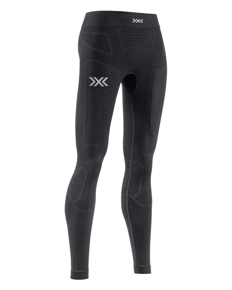 X-Bionic Ski-Leggings mit Logo-Print - Schwarz Schwarz