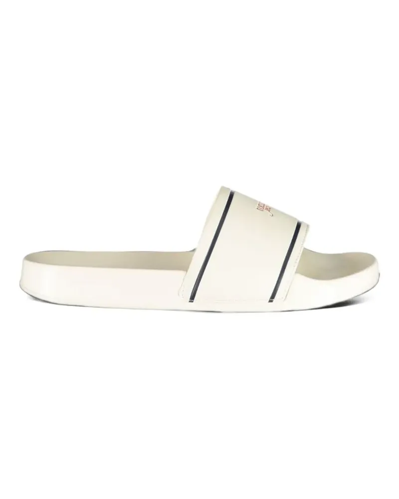 Tommy Hilfiger Pantoletten mit Logo-Print - Nude Nude