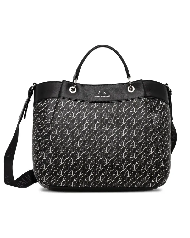 Armani Exchange monogram cross body bag - Schwarz Schwarz