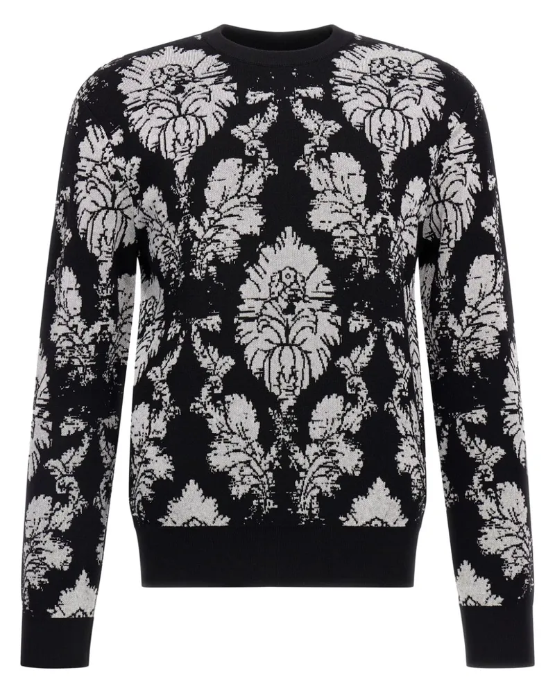 Roberto Cavalli Pullover mit Broccato-Print - Schwarz Schwarz