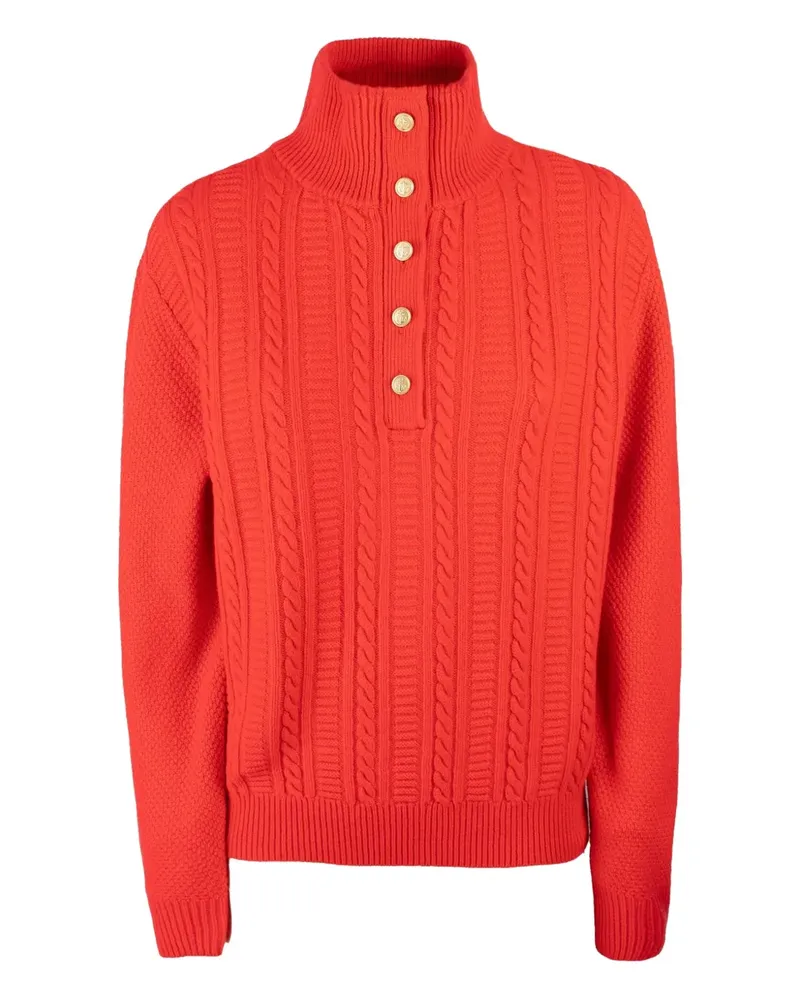 A.P.C. Thea Pullover mit Zopfmuster - Rot Rot