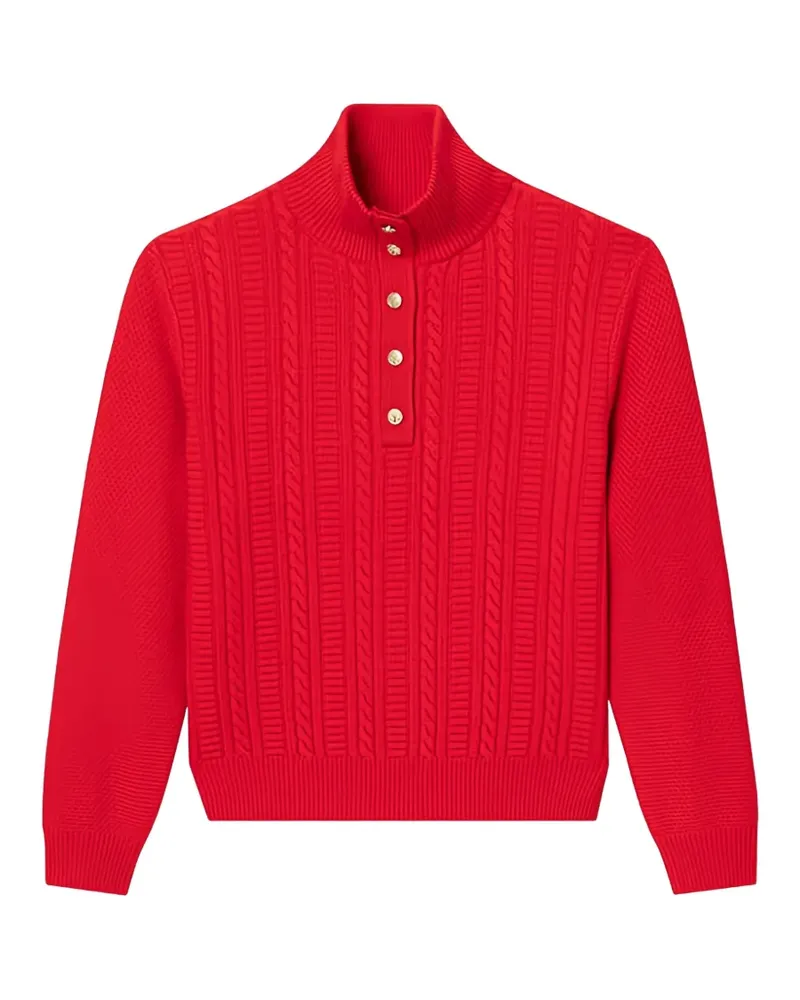 A.P.C. Thea Pullover mit Zopfmuster - Rot Rot