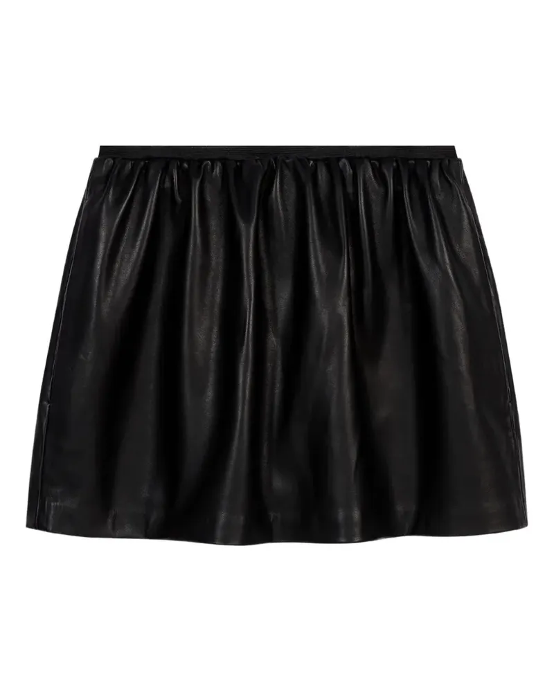 Maje short leather skirt - Schwarz Schwarz