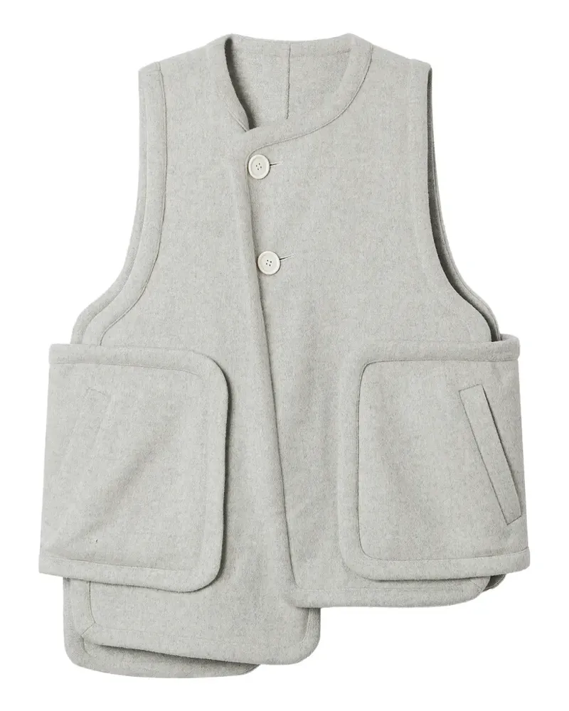 ENFÖLD Pullunder mit geknöpften Taschen - Grau Grau