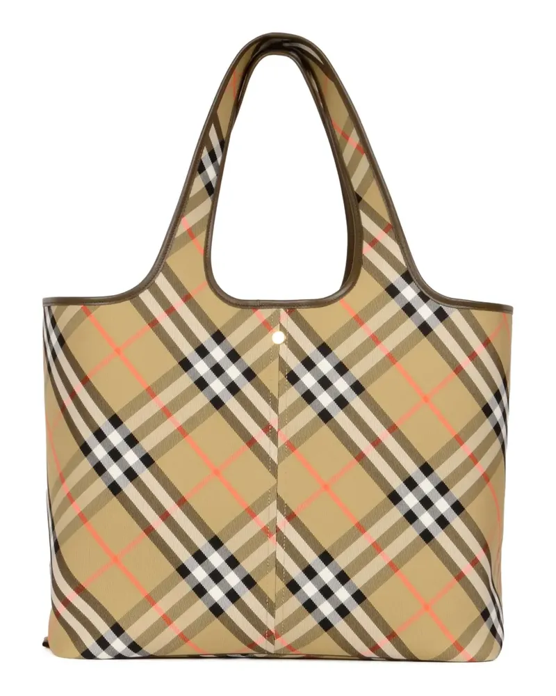 Burberry check trim tote bag - Braun Braun
