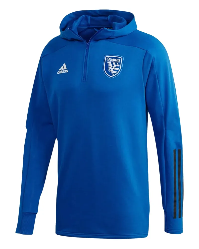 adidas San Jose Earthquakes Sweatshirt mit kurzem Reißverschluss - Blau Blau