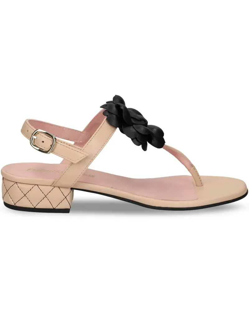 Pretty Ballerinas Sandalen mit Blumendetail 30mm - Nude Nude