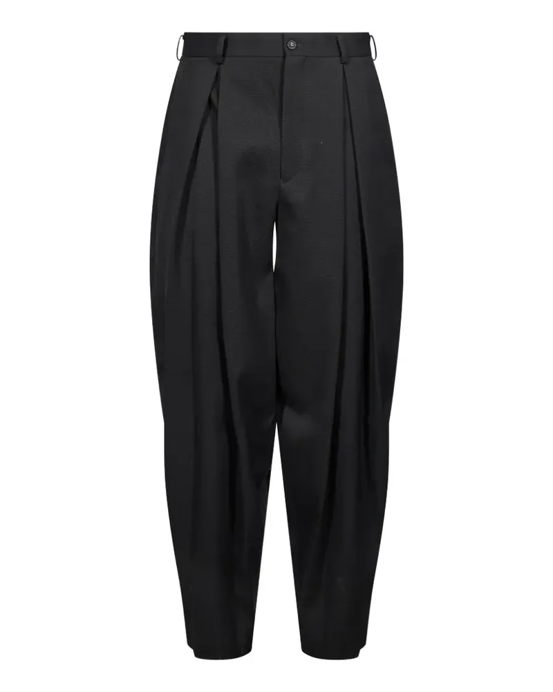 Comme des Garçons Plissierte Tapered-Hose - Schwarz Schwarz