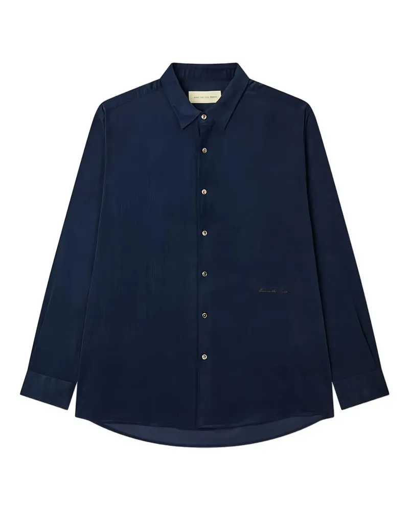 ManOnTheBoon Hemd aus Cord - Blau Blau