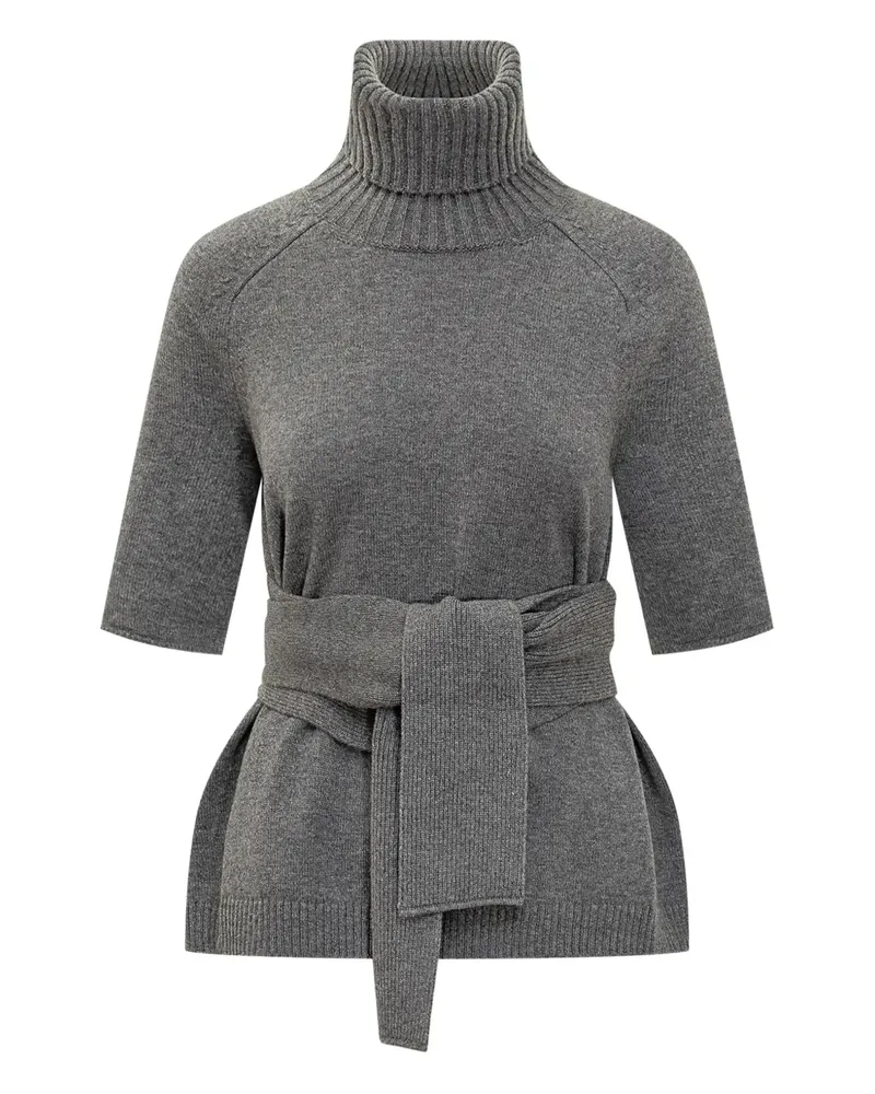 Lanvin Rollkragenoberteil mit Gürtel - Grau Grau