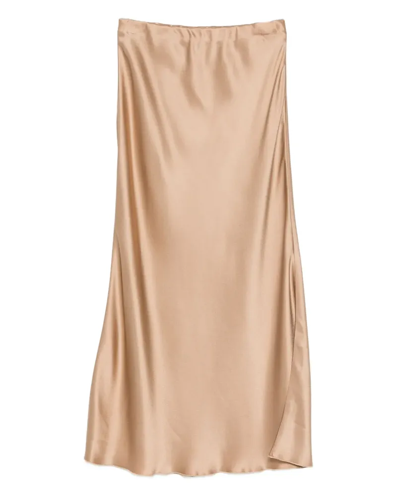 Malo side-slit midi skirt - Braun Braun