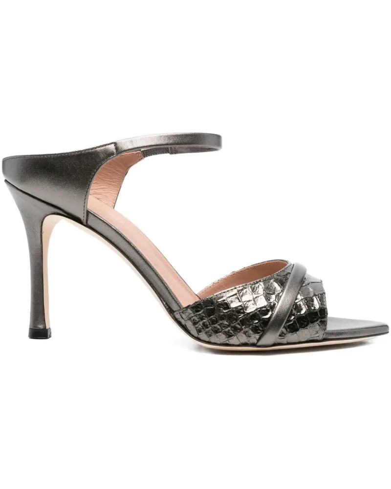 Malone Souliers Gewebte Yuna Sandalen mit Knöchelriemen 95mm - Grau Grau