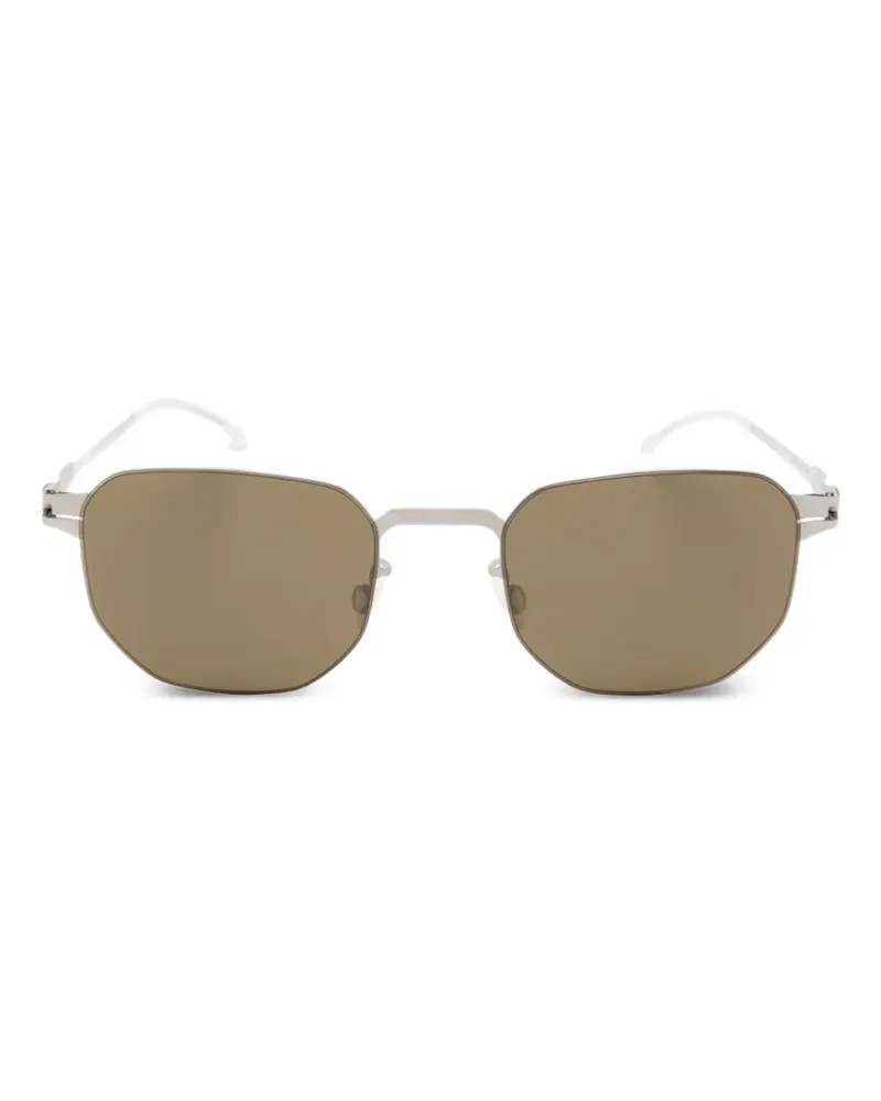 Mykita Bijan Sonnenbrille mit geometrischem Gestell - Silber Silber