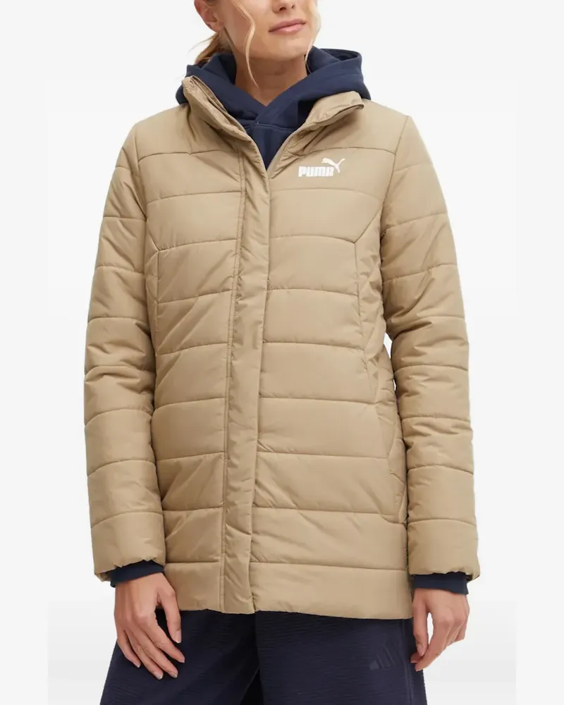 Puma quilted logo-print jacket - Nude Nude