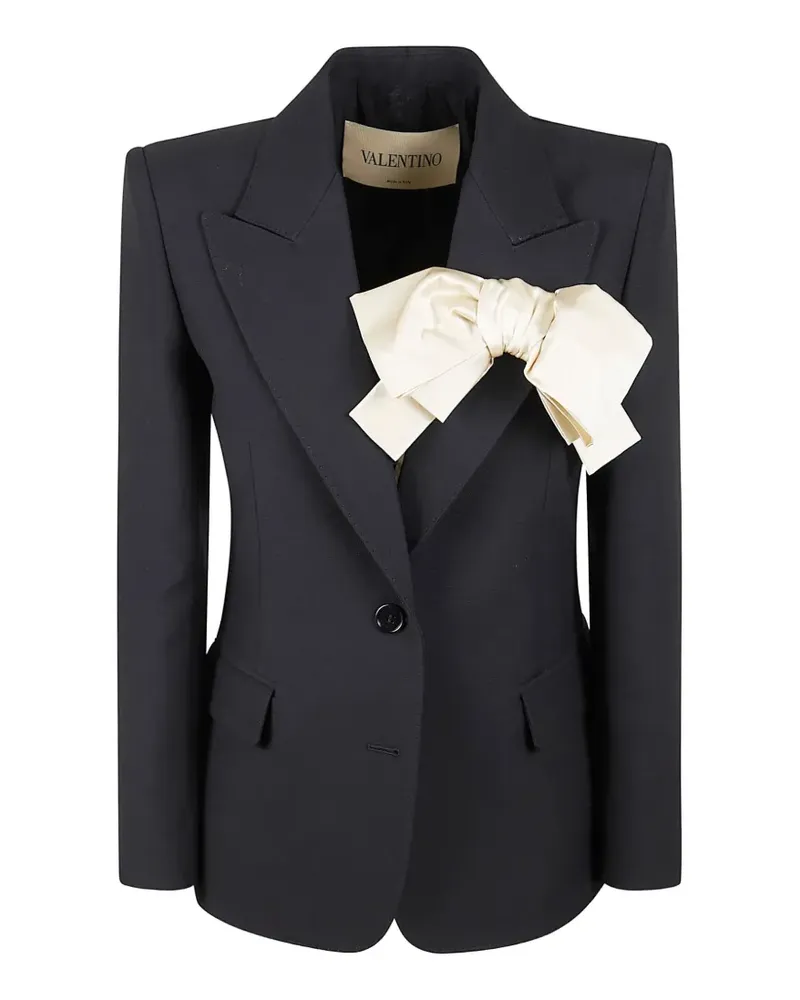 Valentino Garavani bow-detail single-breasted blazer - Schwarz Schwarz
