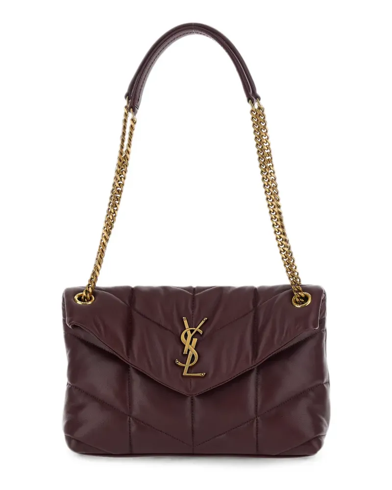 Saint Laurent Kleine Puffer-Tasche aus Lammleder - Rot Rot