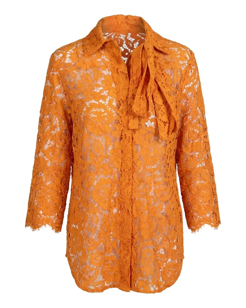 Valentino Garavani Schluppenhemd aus Spitze - Orange Orange