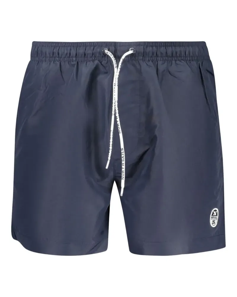 North Sails drawstring logo-patch swim shorts - Blau Blau