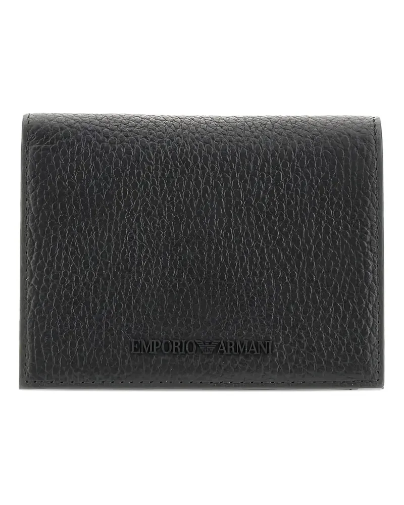 Emporio Armani textured wallet - Schwarz Schwarz