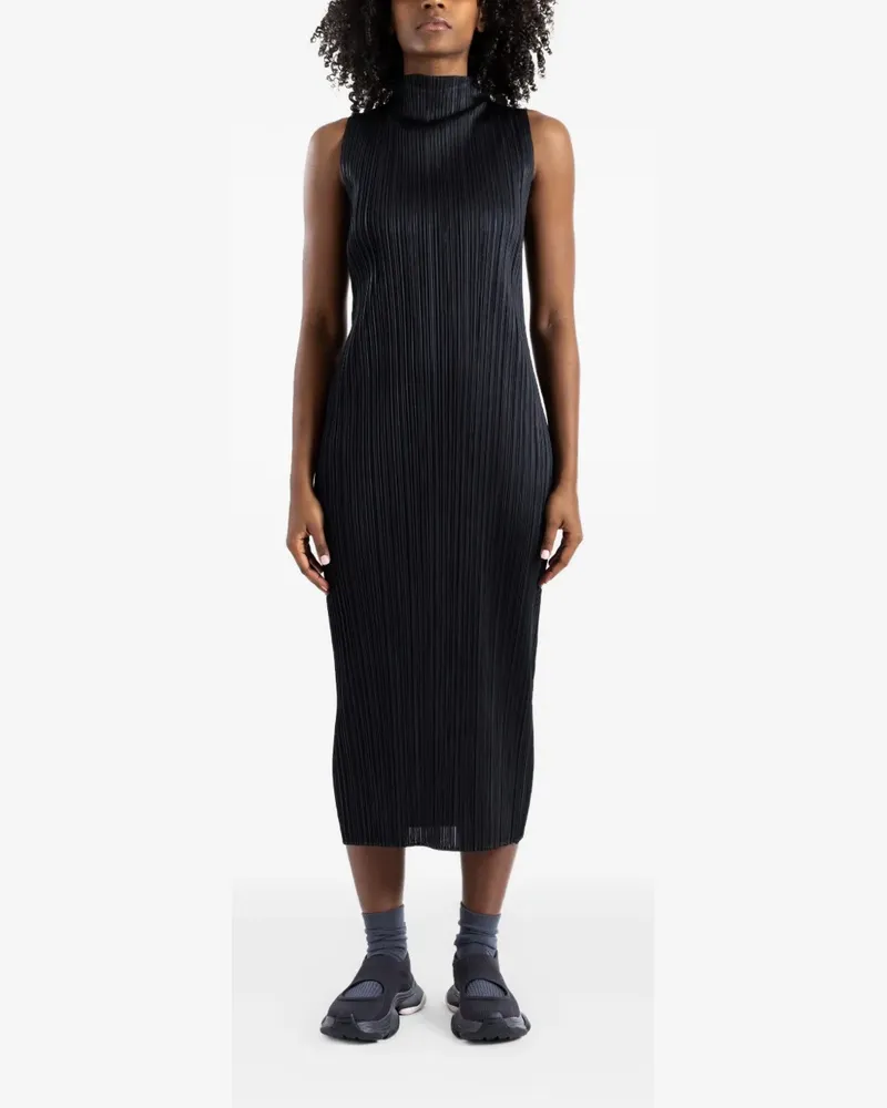 Issey Miyake Kleid mit plissiertem Design - Schwarz Schwarz