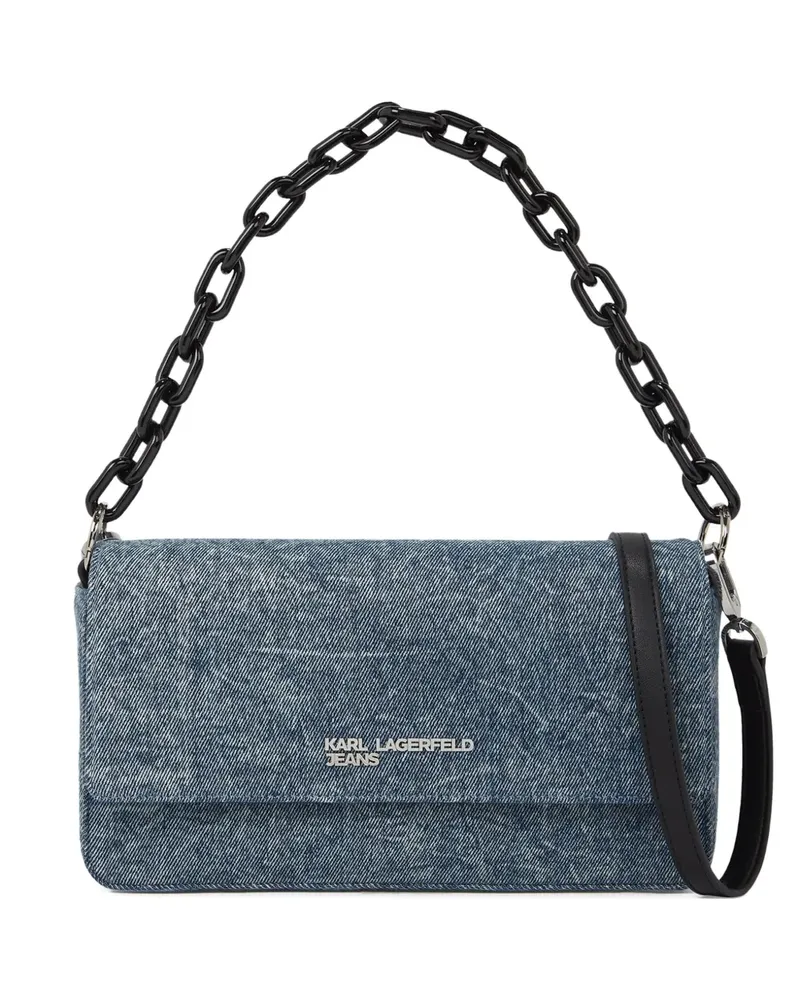 Karl Lagerfeld Umhängetasche mit Kettenhenkel - Blau Blau