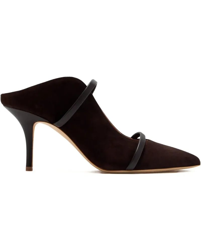 Malone Souliers Spitze Mules mit zwei Riemen 70mm - Braun Braun