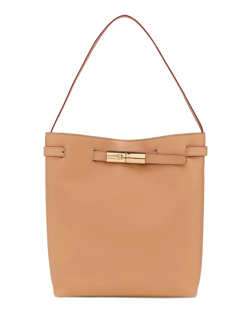 Longchamp Le Roseau L Schultertasche - Nude Nude
