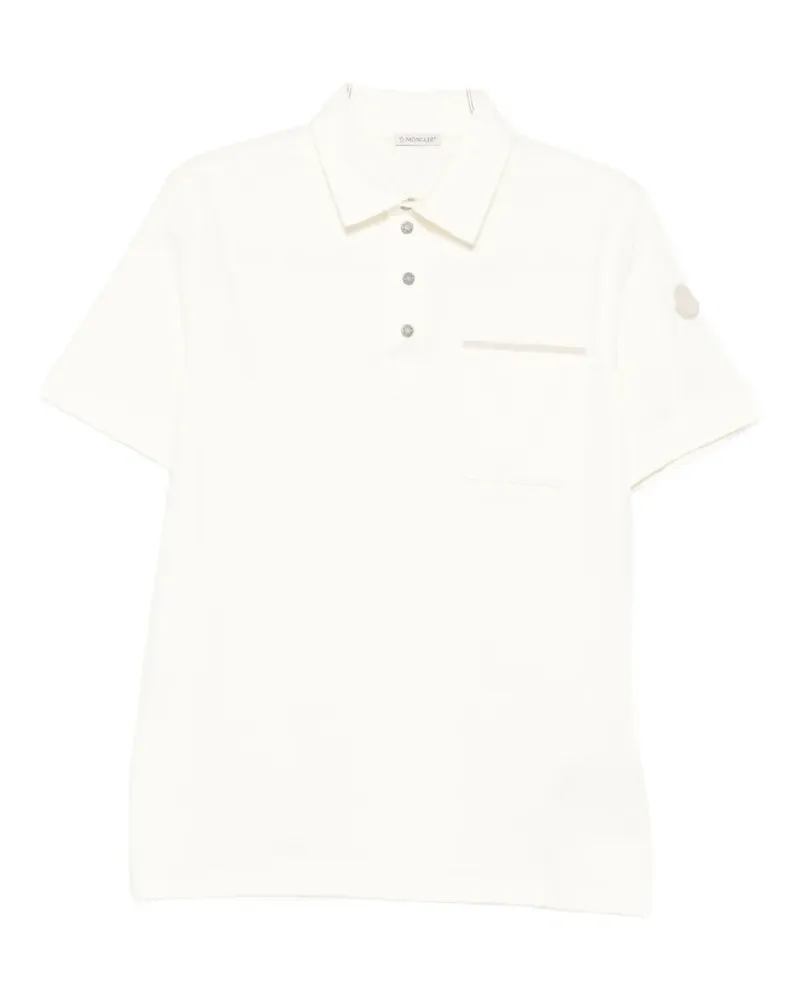 Moncler cotton pocket polo shirt - Weiß Weiß