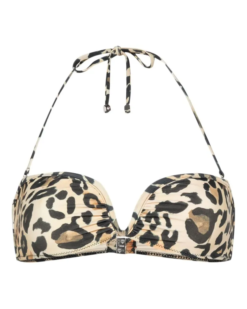 Nanushka Bikinioberteil mit Leoparden-Print - Nude Nude